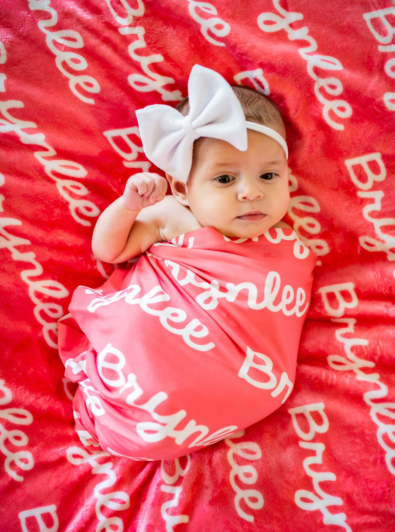 Load image into Gallery viewer, Personalized Full Color Name Swaddle Blanket
