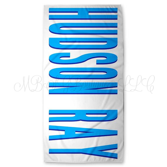 Personalized Shadow Block Name Towel