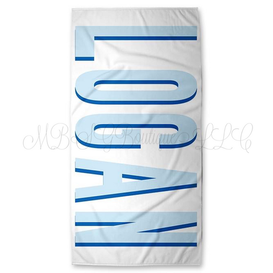 Personalized Shadow Block Name Towel