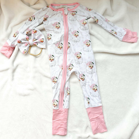 Pink Santa Bamboo Pajamas