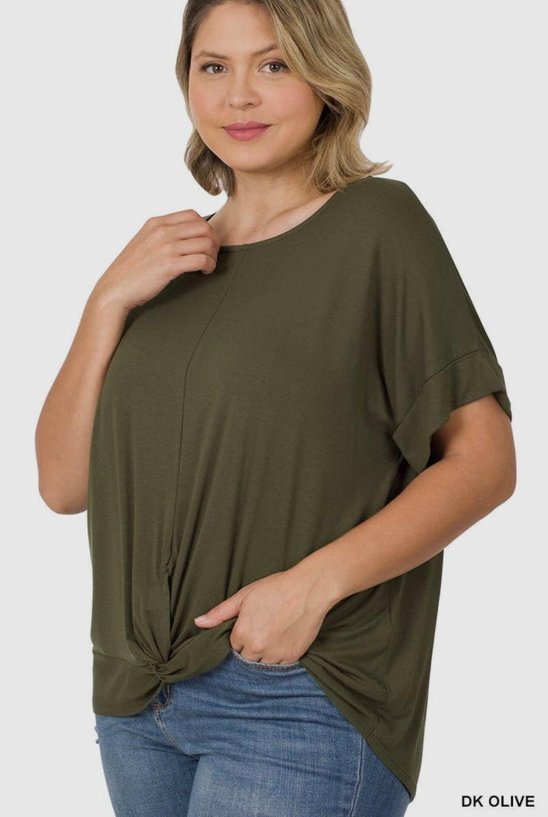 Load image into Gallery viewer, Rayon Span Crepe
Knot-Front Top
