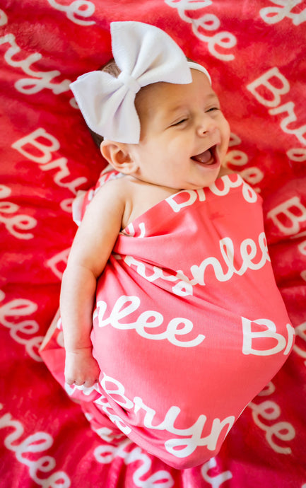 Personalized Full Color Name Swaddle Blanket