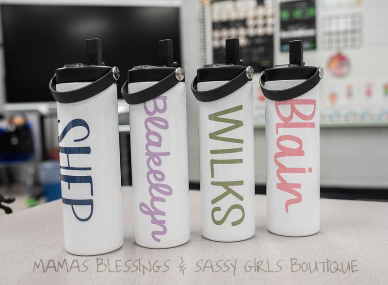 Load image into Gallery viewer, Personalized Single Name Flip Lid water bottle
