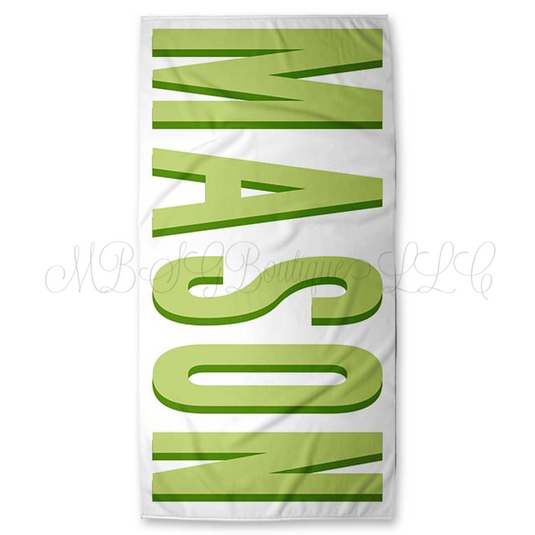 Personalized Shadow Block Name Towel