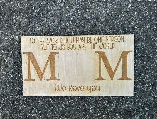 Mom & Dad 6x11 Handprint wood signs