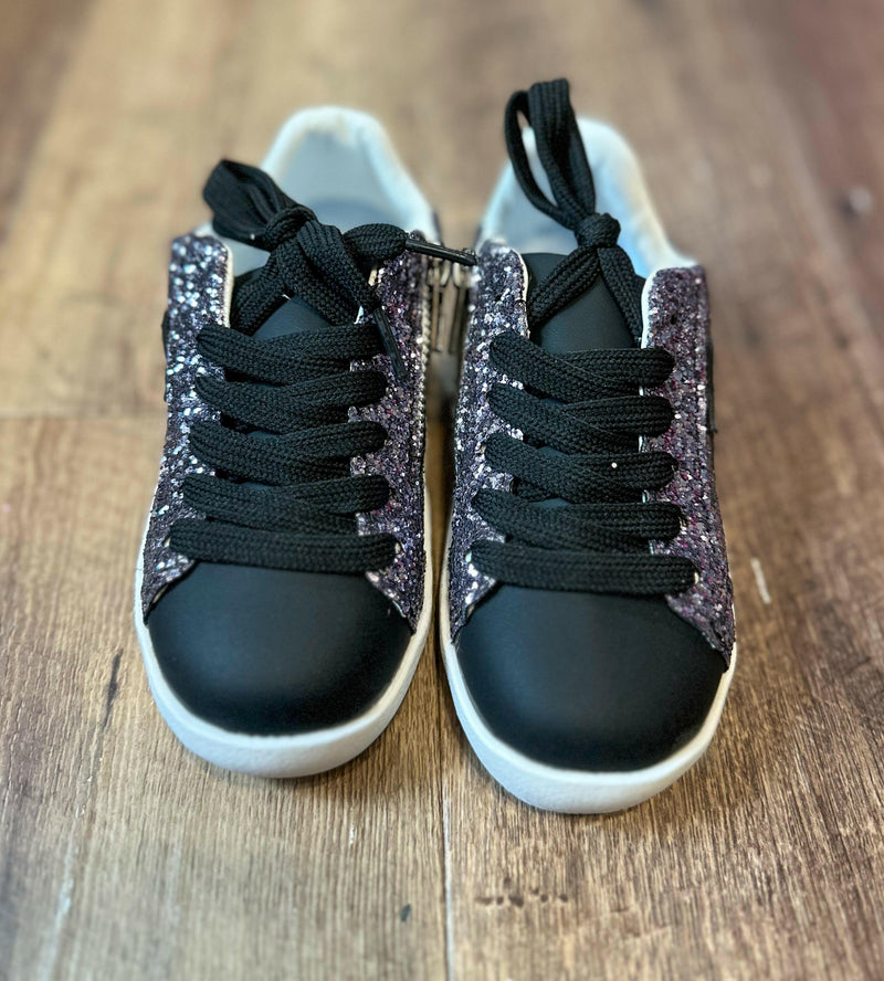 Load image into Gallery viewer, Dark Star Glitter Sneakers
