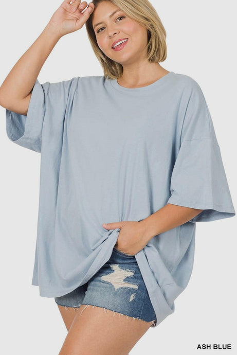 Cotton Drop Shoulder Boyfriend Box Tee