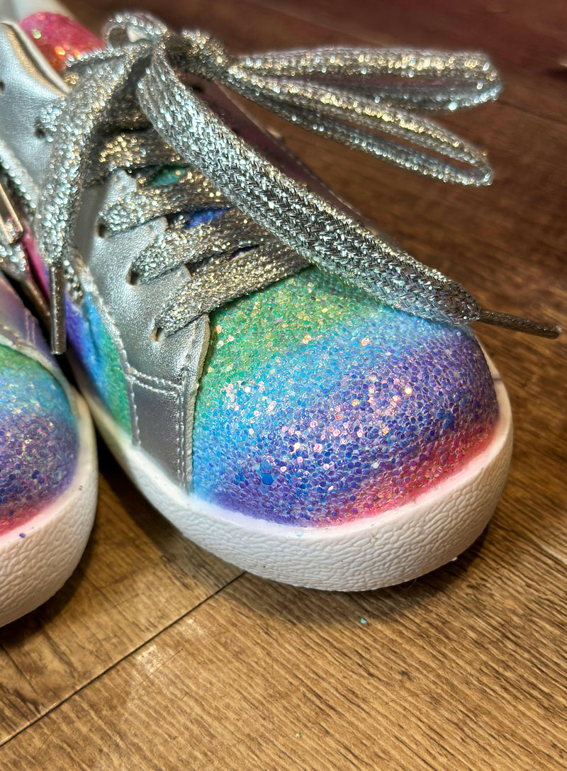 Load image into Gallery viewer, Rainbow glitter shoes
