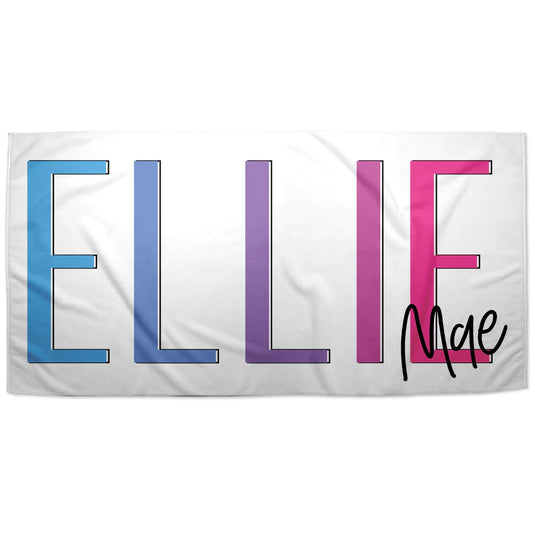 Personalized Beach Name Towel