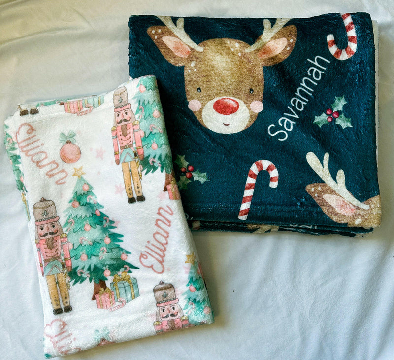 Load image into Gallery viewer, Personalized Christmas Blankets
