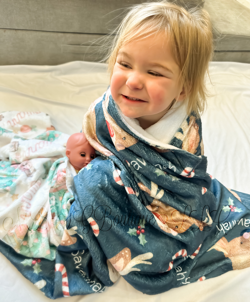 Load image into Gallery viewer, Personalized Christmas Blankets
