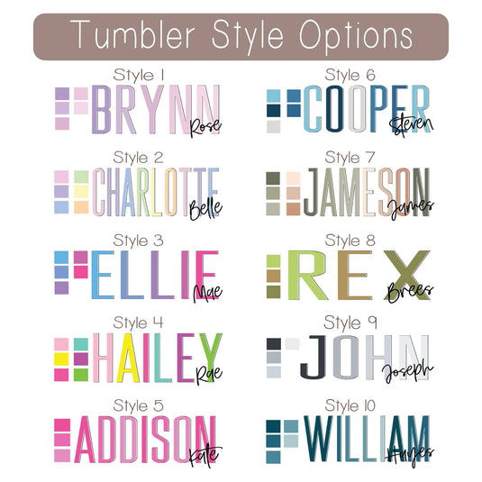 Personalized Name Tumblers & Sippy