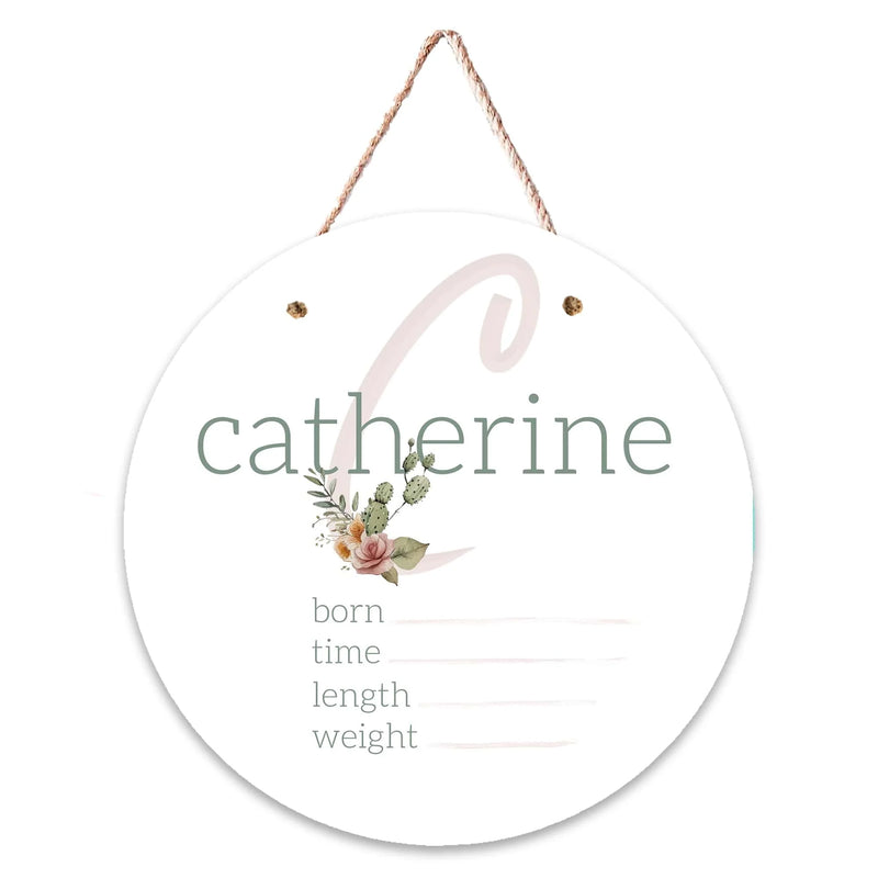 Load image into Gallery viewer, Personalized Birth Stat Wall Hanger, Nursery Décor, Hospital Door Hanger
