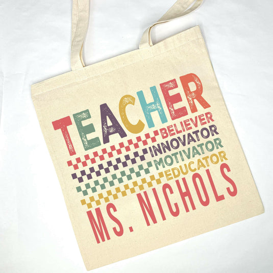 Personalized Teacher Totes