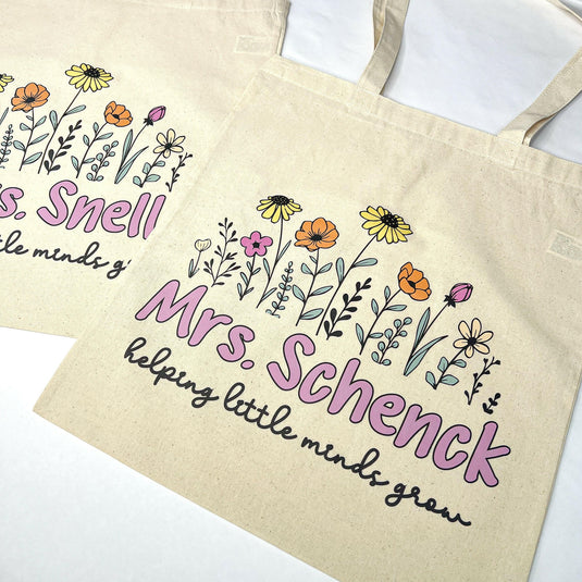 Personalized Teacher Totes