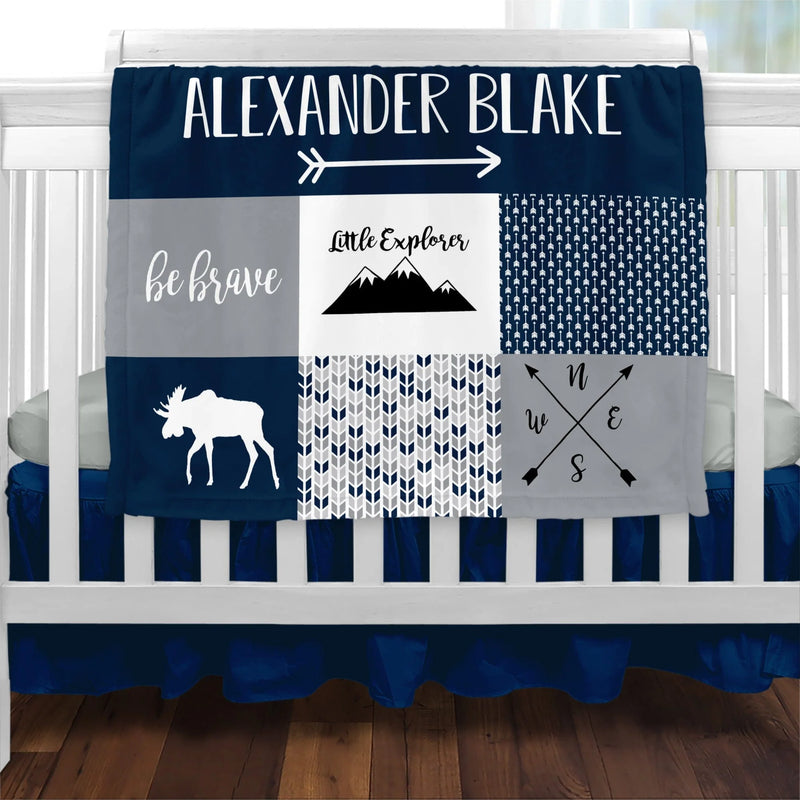 Load image into Gallery viewer, Woodland Personalized Baby Blanket
