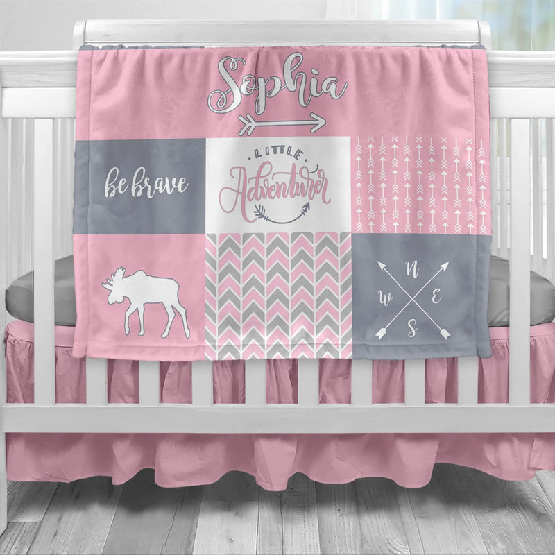 Load image into Gallery viewer, Woodland Personalized Baby Blanket
