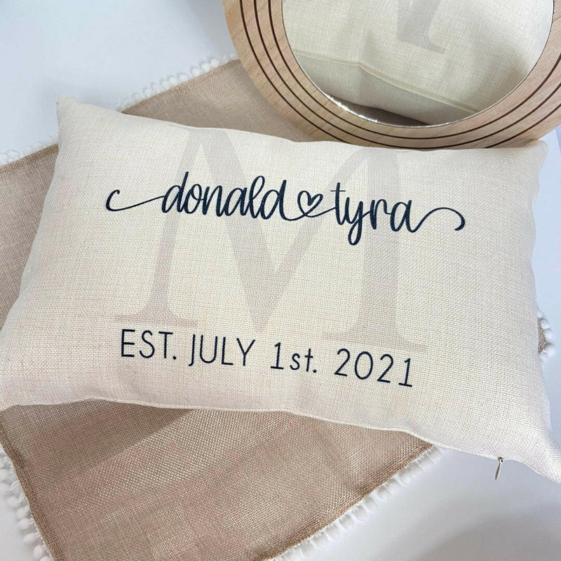 Load image into Gallery viewer, Customized Tie the knot pillow
