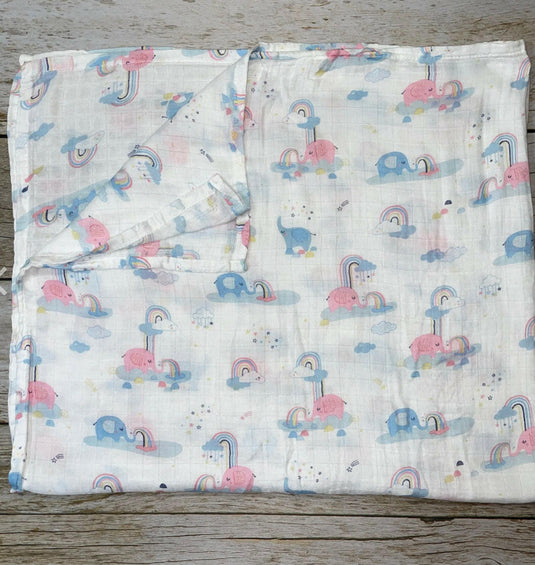 Extra Soft Bamboo Cotton Muslin Baby Blanket