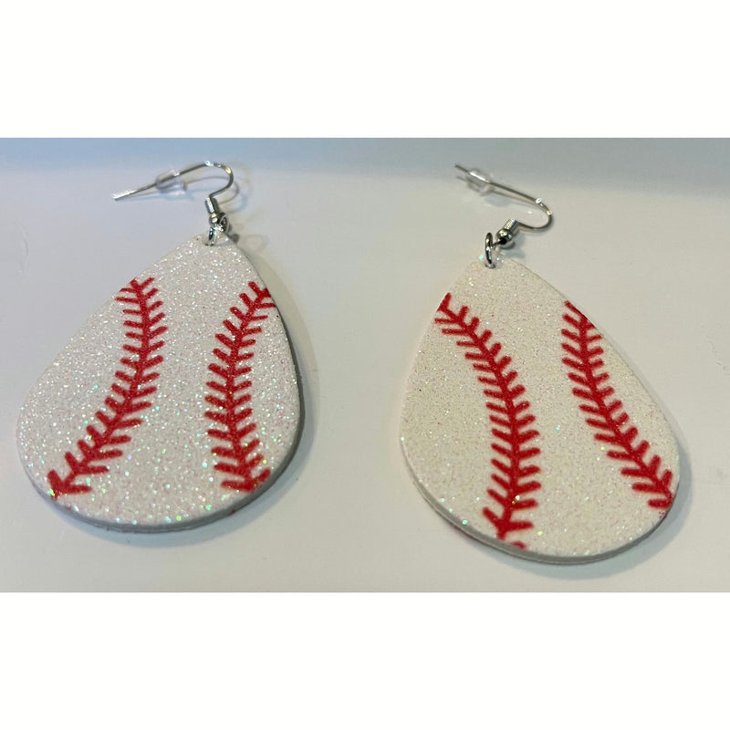 Load image into Gallery viewer, Softball/baseball faux earrings
