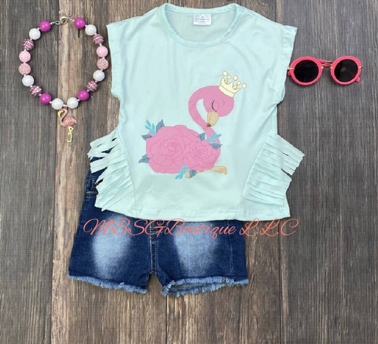 Flamingo short set