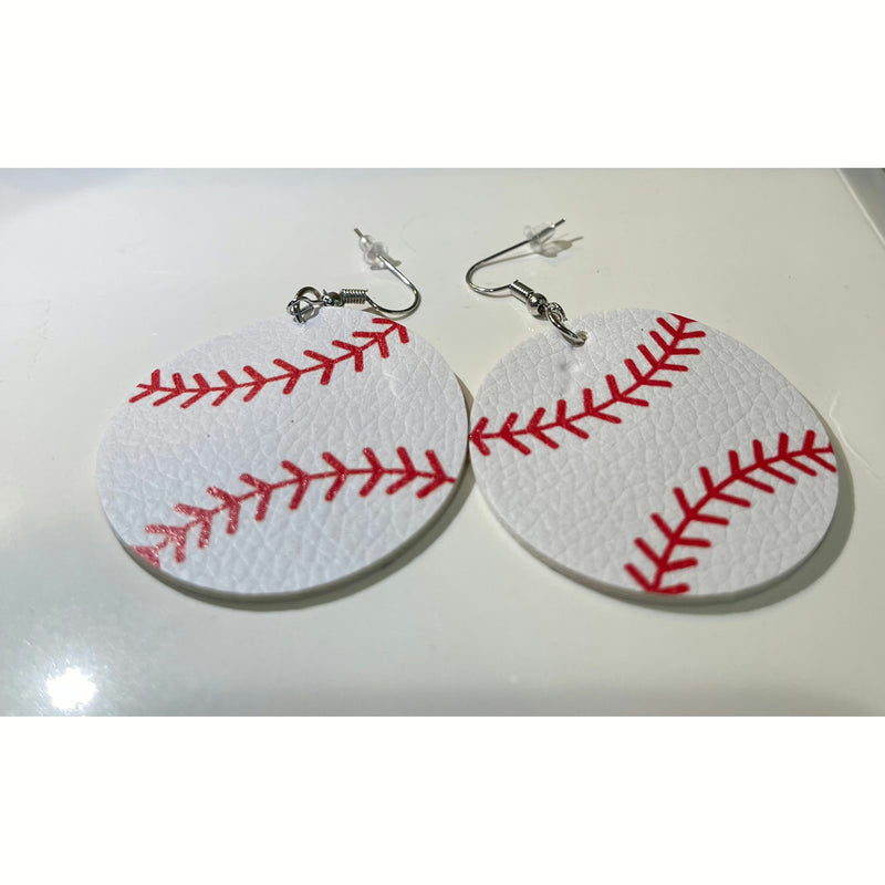 Load image into Gallery viewer, Softball/baseball faux earrings
