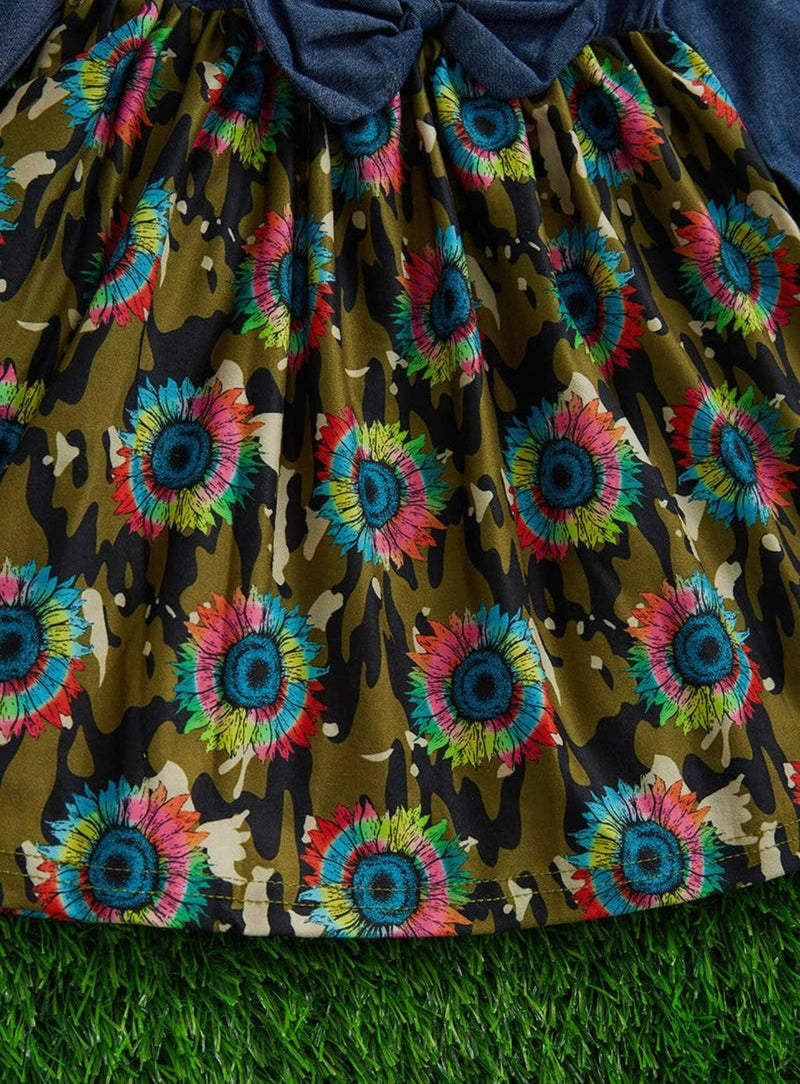 Load image into Gallery viewer, Multi-color sunflower print Dress
