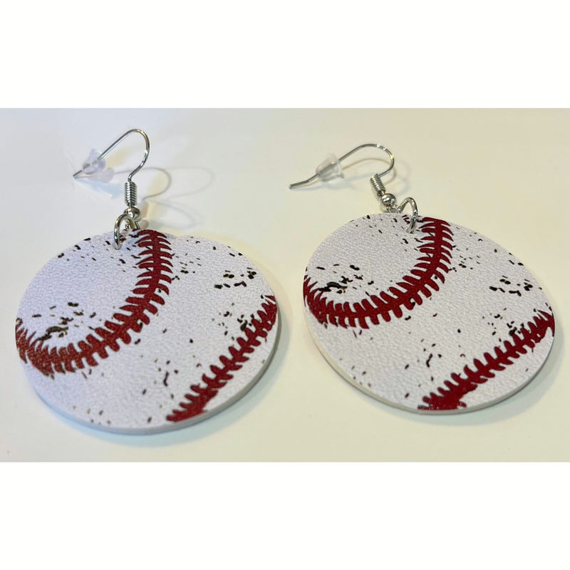 Load image into Gallery viewer, Softball/baseball faux earrings
