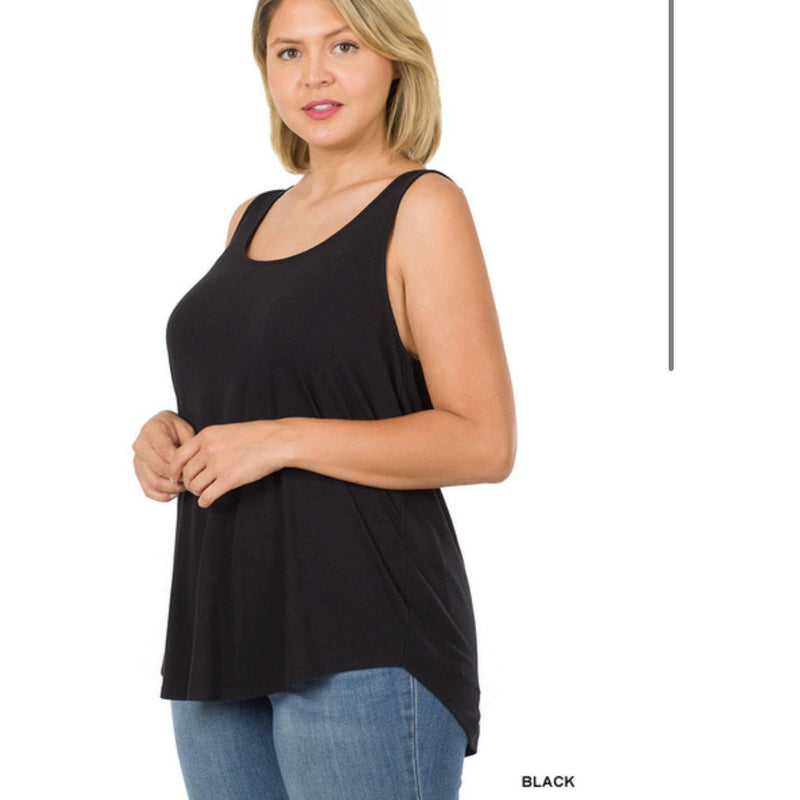 Load image into Gallery viewer, SLEEVELESS ROUND NECK ROUND HEM TOP
