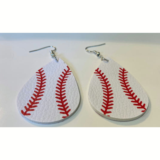 Softball/baseball faux earrings