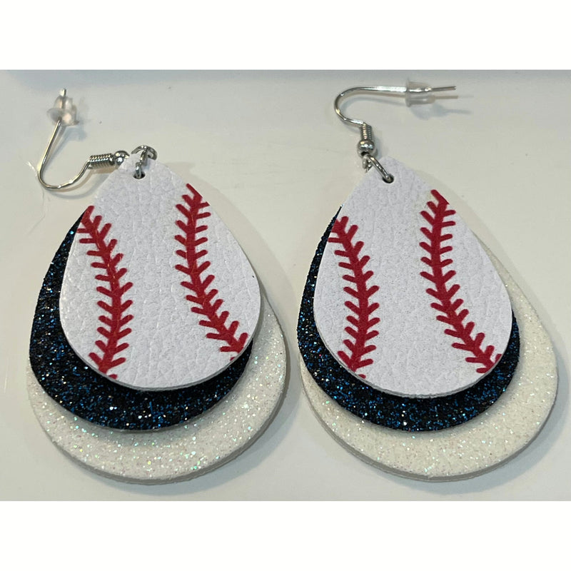 Load image into Gallery viewer, Softball/baseball faux earrings
